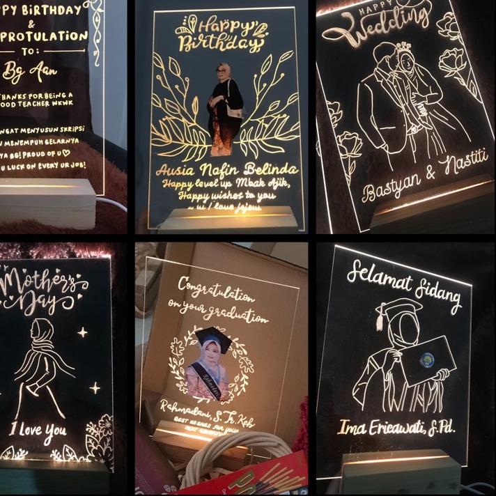 

ㅬ HAMPERS LAMPU AKRILIK | ULTAH | WISUDA | PERNIKAHAN | SOUVENIR | GIFT BOX ➡