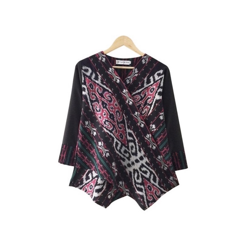blazer tenun motif Kalimantan + free masker