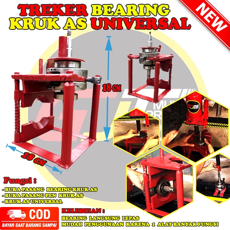 Treker Universal Pasang Lepas bearing kruk as pen cranksaft