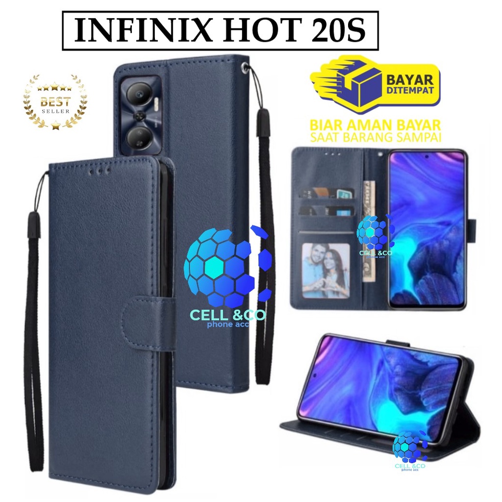 INFINIX HOT 20S CASE FLIP LEATHER WALLET PREMIUM FLIP CASE BUKA TUTUP KESING HP CASING FLIP CASE WALLET INFINIX HOT 20S