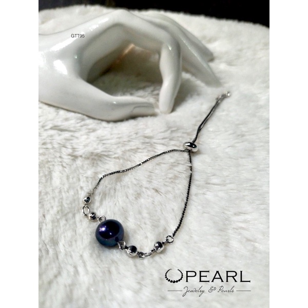 Gelang mutiara air tawar hitam