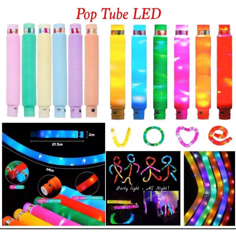 Pop Light Mainan Anak Pipa Lampu Hias Stick Premium Bahan Tebal