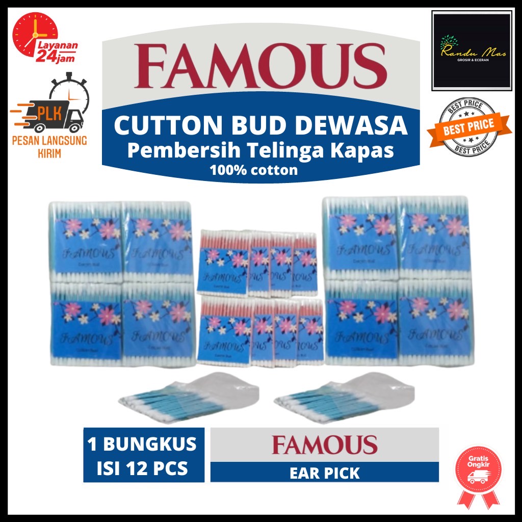 Cutton Bud Dewasa Katenbat Pembersih Telinga Korek Kuping Kapas Best Quality