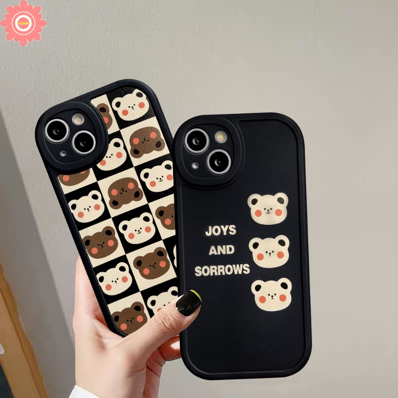 Kartun Korea Bear Case Realme C53 C55 10 Pro Plus C21Y C15 C25 5 5i 5s 6s 6 7i C31 C25Y C11 8 8Pro C35 C25s C12 C17 9i 8i 6i GT C30 C21 C2 C3 C17 C20 Lucu Lembut Sarung Hp TPU