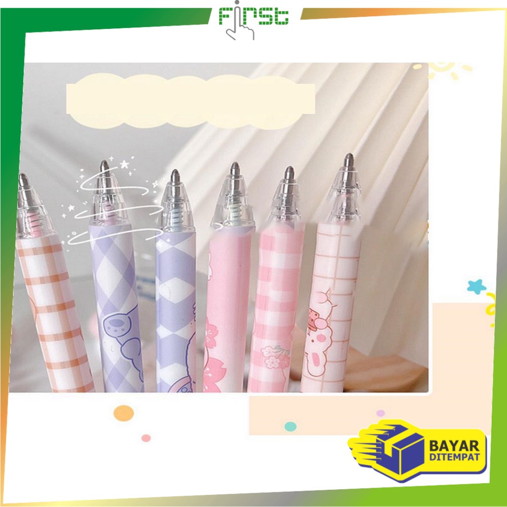 

FH-A41 Pena Lem Pulpen Mekanik Ballpoint Motif Kartun / Pulpen Lem Stik Cepat Kering Warna Permen DIY Stationery Pelajar