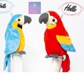 Talking Bird Burung Beo Berbicara Mainan Burung Bisa Bicara - Merah