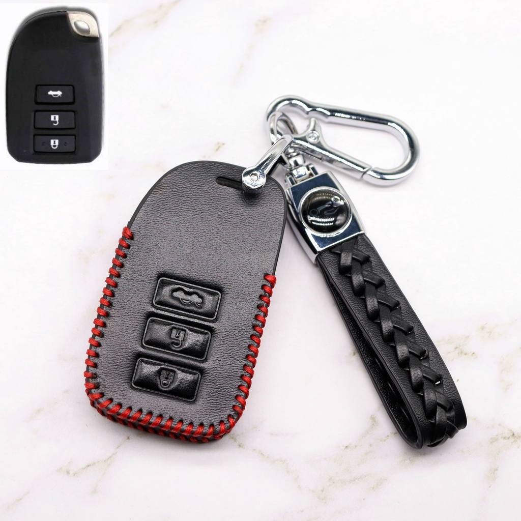 Casing Kunci Remote Mobil Keyless / Less / Smart Entry Bahan Kulit Untuk Toyota Start