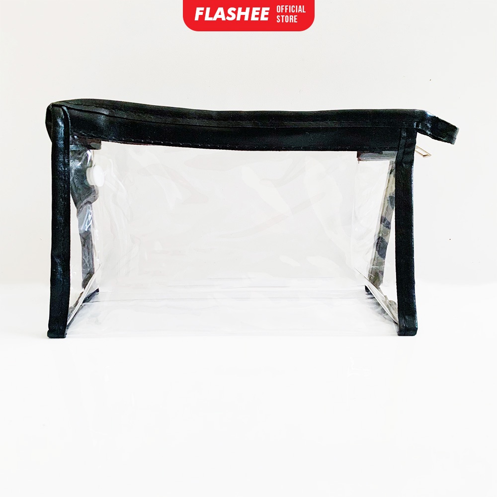 

Tempat Pensil Transparan Aesthetic Model Korea Pouch Transparan Serbaguna Organizer Alat Tulis Kotak Pensil putih