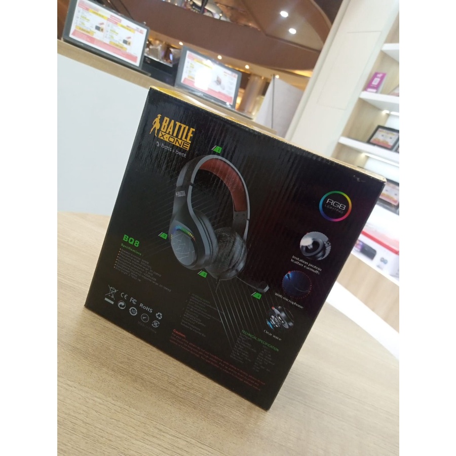 PROMO - BATTLE X-ONE BQ8 RGB HD STEREO SOUND PROFESIONAL GAMING HEADPHONES