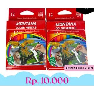 

PENSIL WARNA MONTANA - COLOUR PENCIL PENDEK 12 WARNA