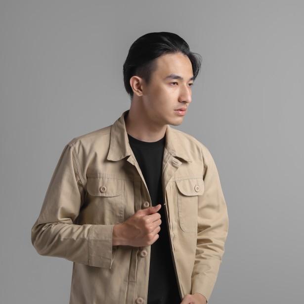 Fargo Canvas Jacket Cream - Cream, M