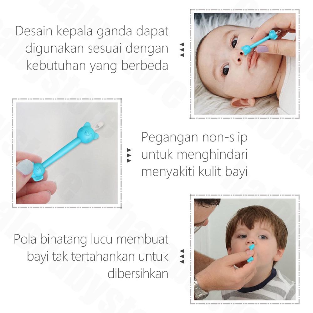 Halo Baby Pembersih Hidung dan Telinga Bayi 2in1/Booger tool ear &amp; nose