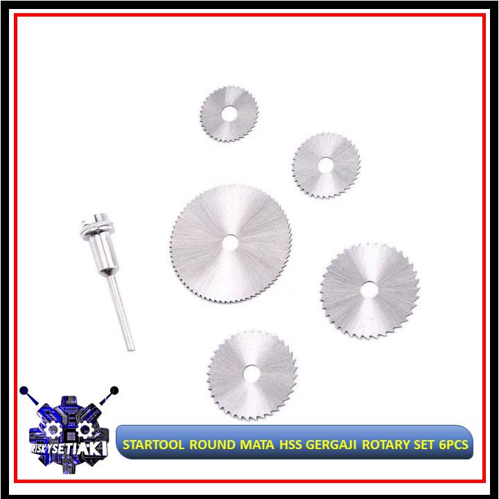 STARTOOL ROUND MATA HSS GERGAJI ROTARY SET 6PCS BOR JADI GERINDA