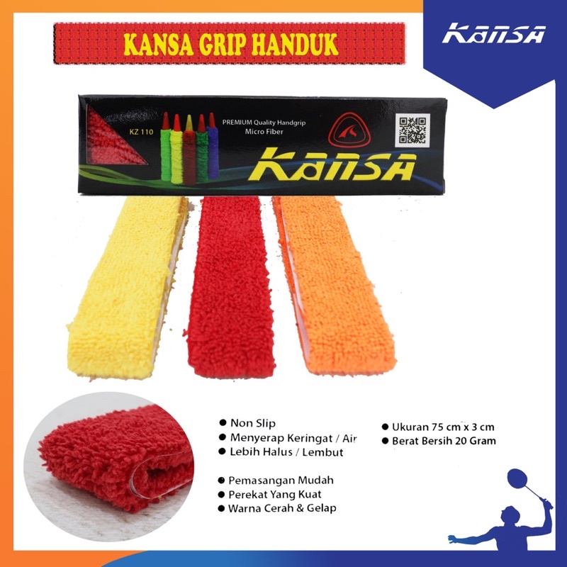 grip microfiber pegangan raket kotak