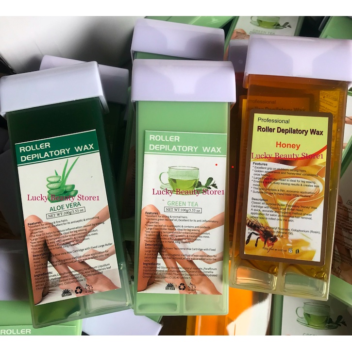 LEM WAXING 100GR DEPILATORY WAX ROLL ON PENGHILANG PERONTOK BULU RAMBUT TANGAN KAKI ALAT WAXING SPA SALON