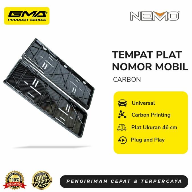 Tempat / Dudukan Plat Nomor Mobil Carbon NEMO