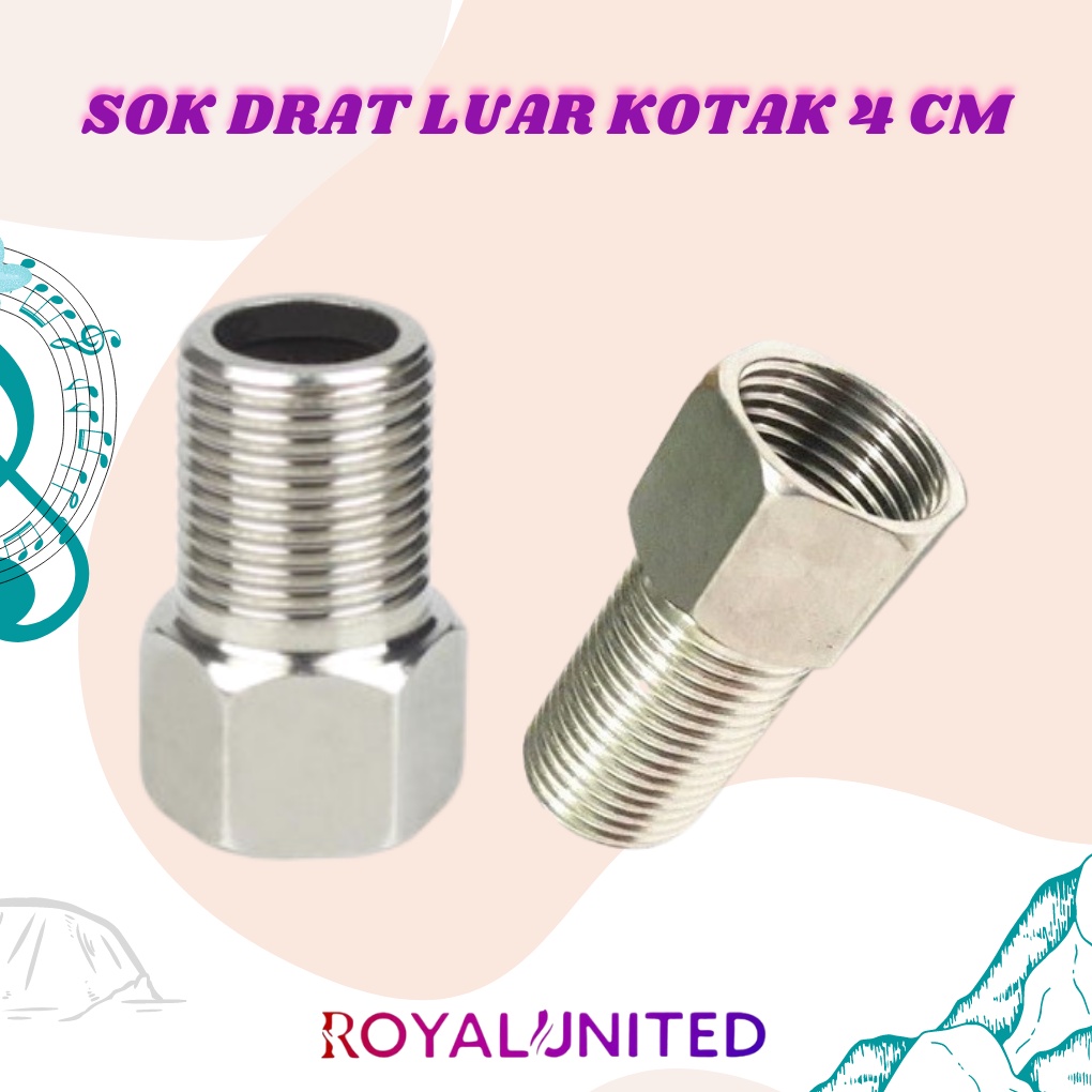 Nepel sok drat panjang / sok kran / sambungan kran stainless steel HIGH QUALITY