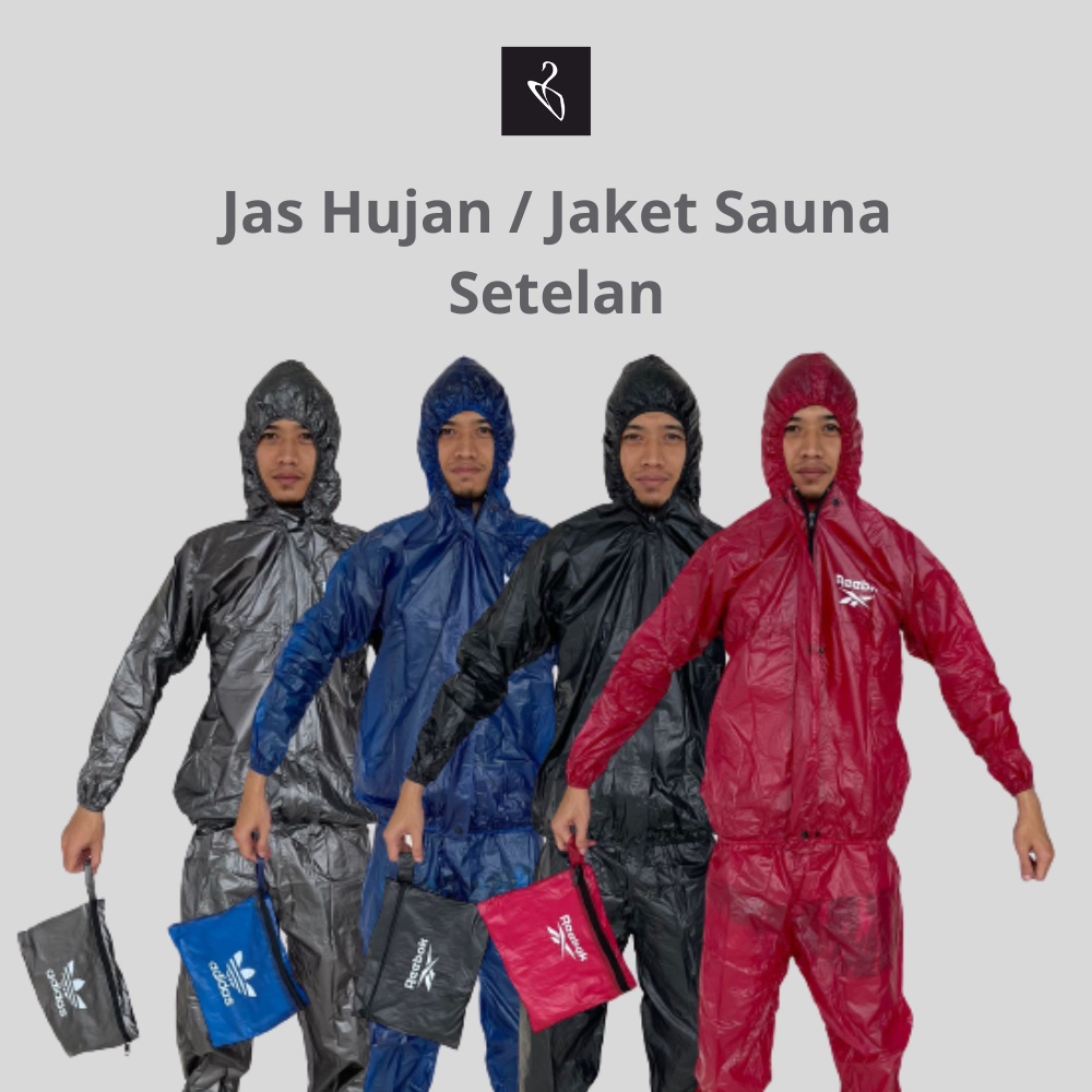 Jas Hujan Setelan Jaket Sauna Olahraga Allsize