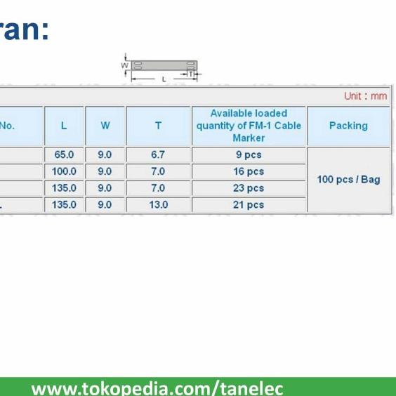 Marker Strip MS-100 Hitam - KSS | Marker Kabel