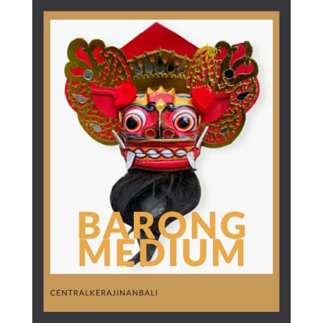 Tapel Barong Medium/Tapel Barong/Topeng Barong/Barong Ket/Barong Macam/Topeng Barong Kayu/Tapel Baro