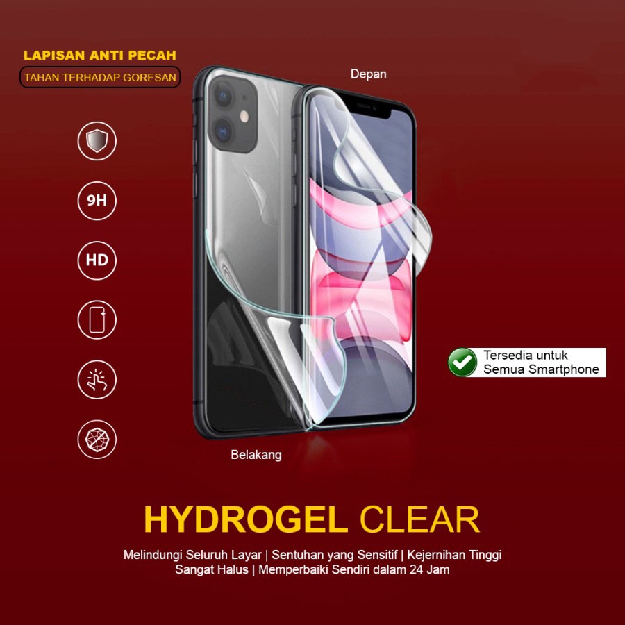 Hydrogel Antigores All Type HP SAMASUNG XIAOMI OPPO VIVO RALME ASUS INFINIX IPHOEN GOOGLE PIXEL