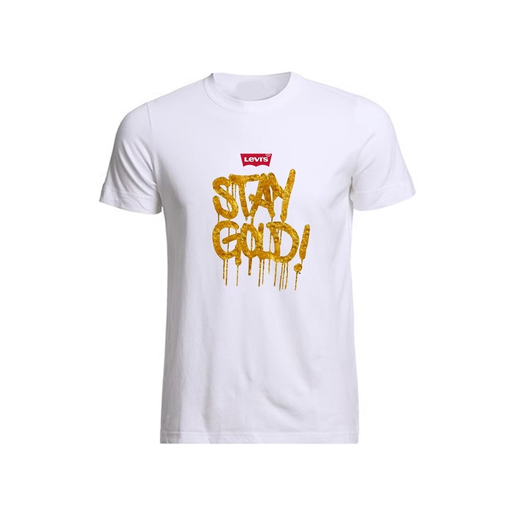 Kaos Levi's Premium - Kaos Pria - Stay Gold White