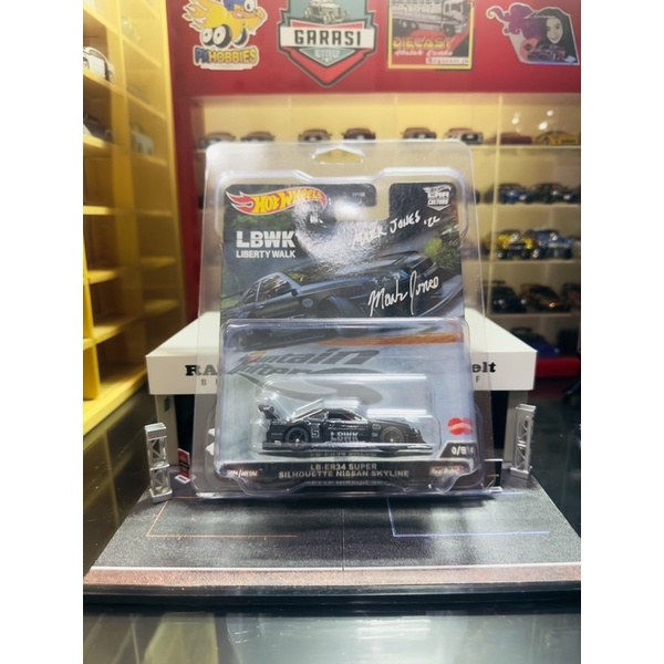 Hotwheels CHASE Mountain Drifters LB ER34 Super Silhouette Nissan Skyline Black SIGNED