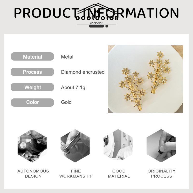 COD❤️Jepit Rambut Korea Wanita Fashion Motif Terbaru Full Bintang Permata Zirkon original- cl