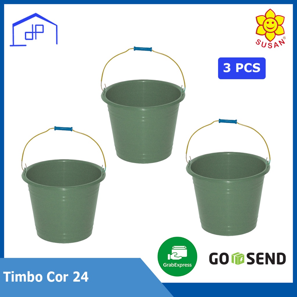(3PCS) - Timba Cor 24-Timbo - Ember Plastik - Timba Serbaguna - SUSAN