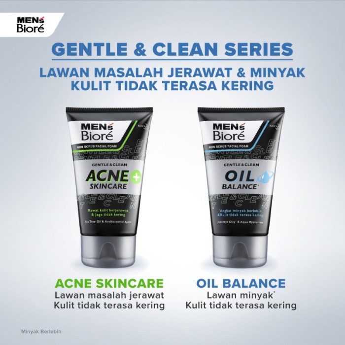 BIORE MENS ACNE SKINCARE. RAWAT KULIT BERJERAWAT - 100 GR SUPER AMPUH