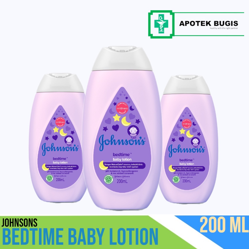 JOHNSON'S Bedtime Baby Lotion - Losion Bayi 200ml Pelembab Kulit Bayi