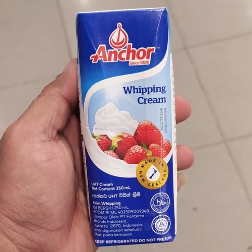

[oddsolshop] pekanbaru/Anchor Whipping Cream 250ml Bahan Dekorasi Kue Baking Mix Cake Krim Whip