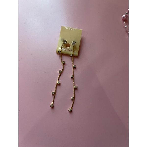 anting panjang emas