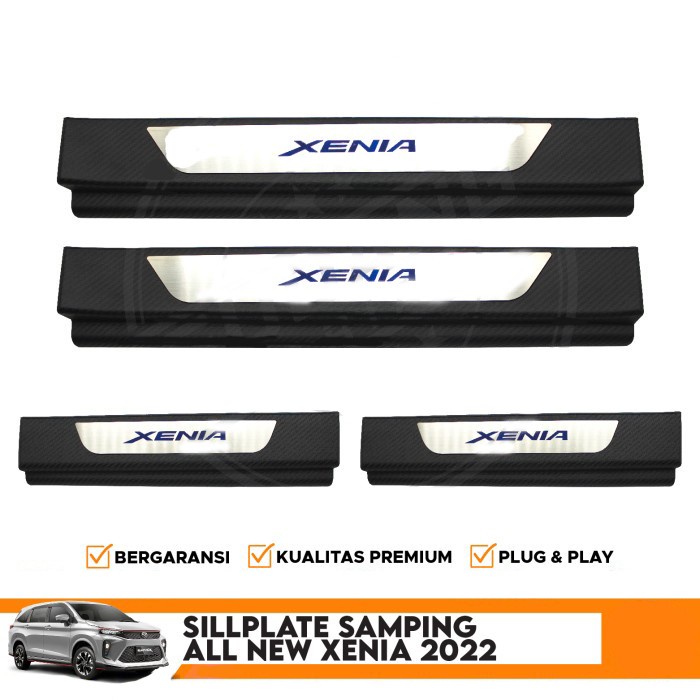 Sillplate Samping Mobil Xenia 2022 Carbon ada lampu dan tidak ada lampu cakep