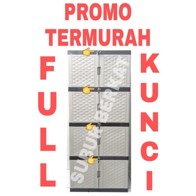 

KHUSUS JNE JTR Lemari Plastik Lemari Pakaian Venus Susun 4 stock ready