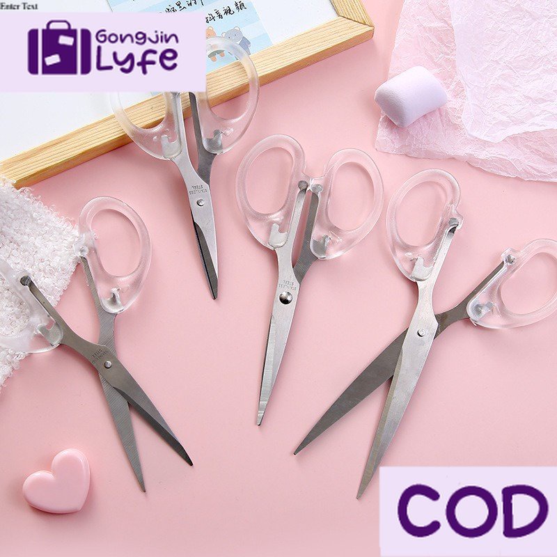 

[Gongjin] Gunting Estetik Transparan / Aesthetic Scissors Transparent for Bujo Journaling Scrapbook DIY