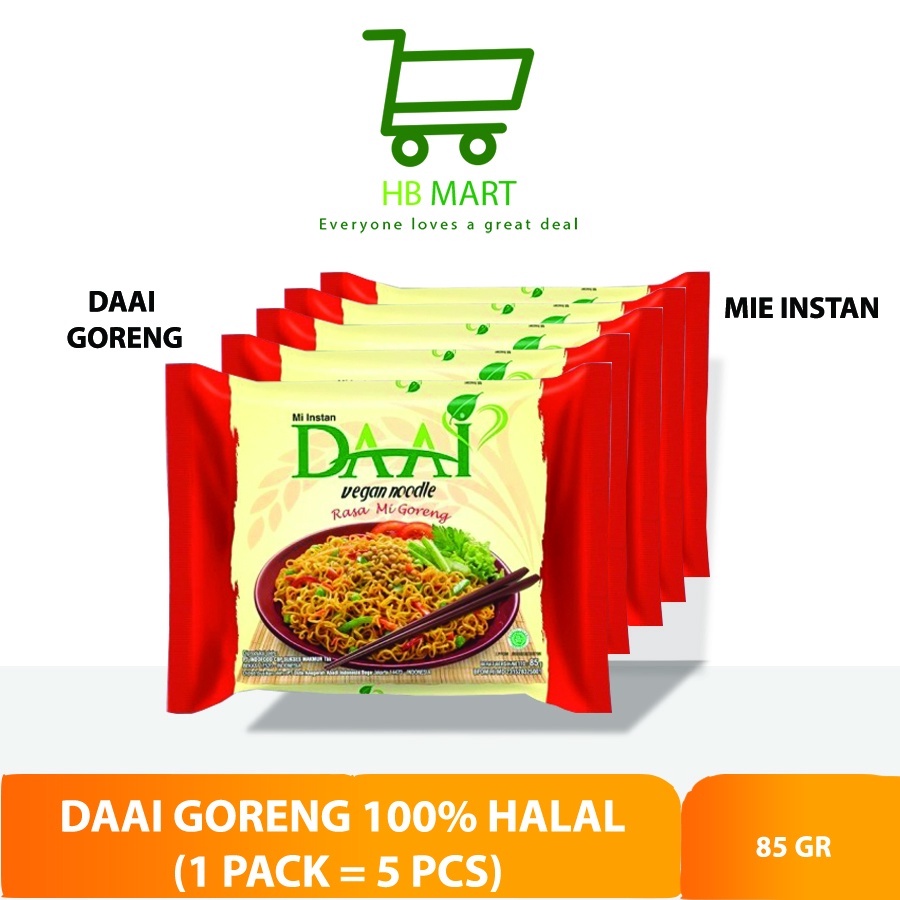 

DAAI Mie Instan Goreng Vegan 5 bungkus