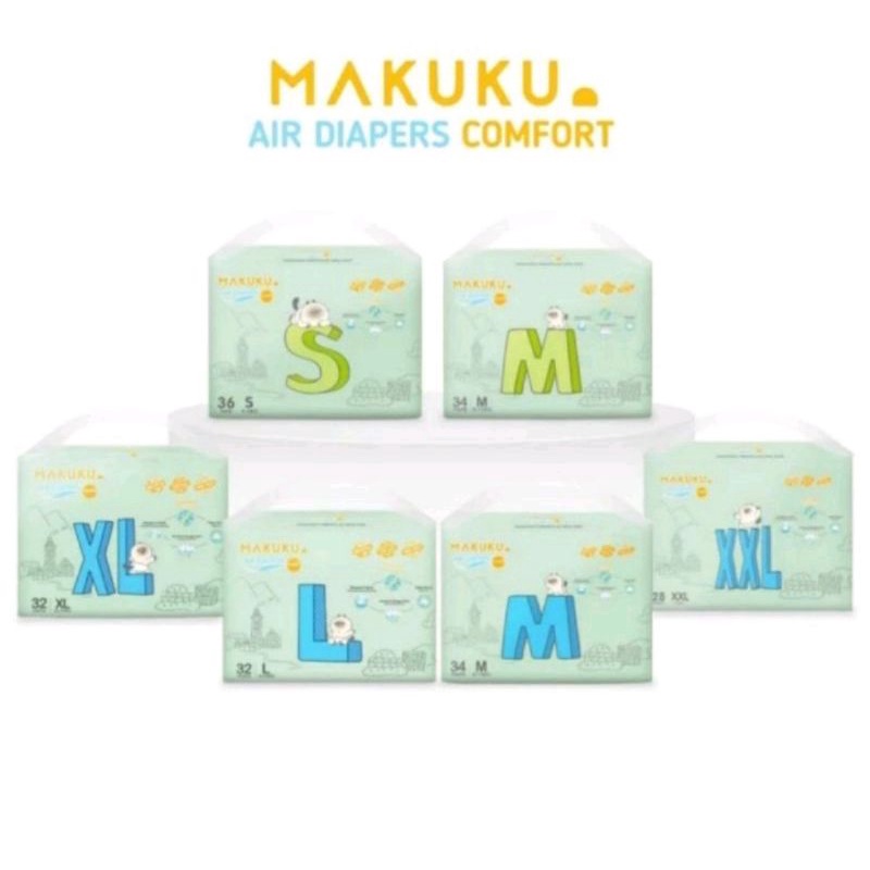 Makuku Air Diapers Comfort+ Pants NB28 | S36 | M34 | L32 | XL32 | XXL28