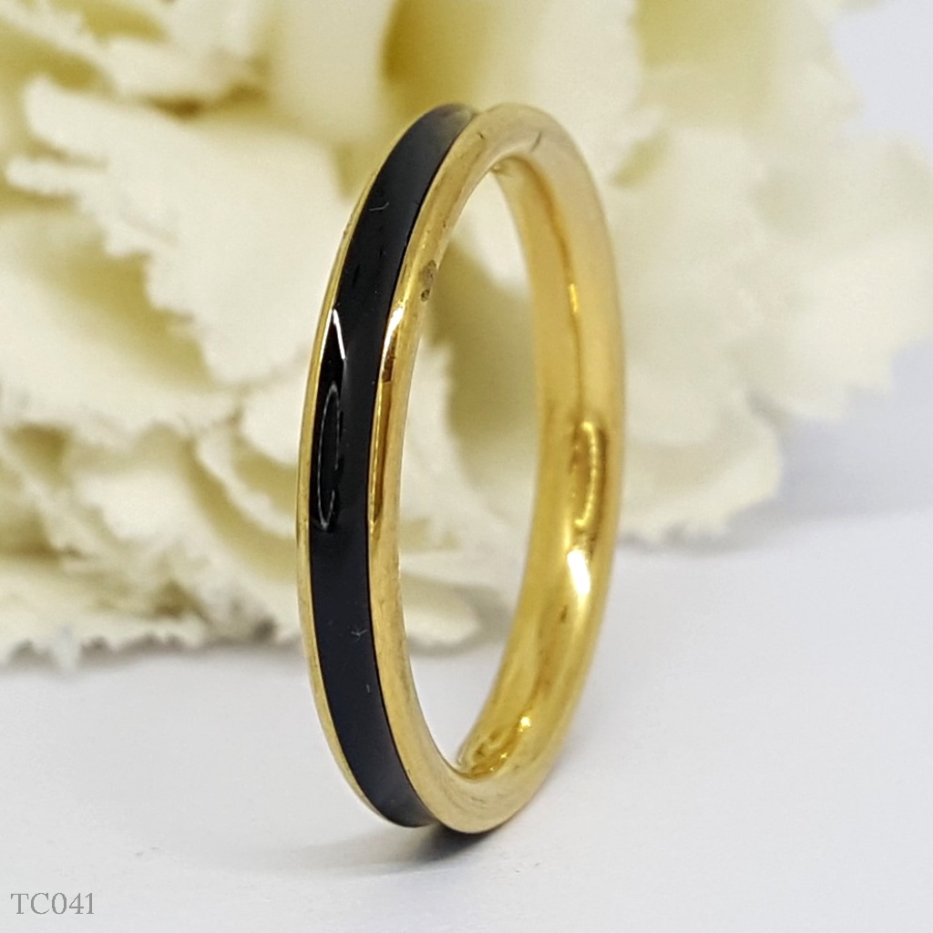 PGX Cincin Titanium Couple Tunangan Aksesoris Fashion Perhiasan Anti Karat - TC091