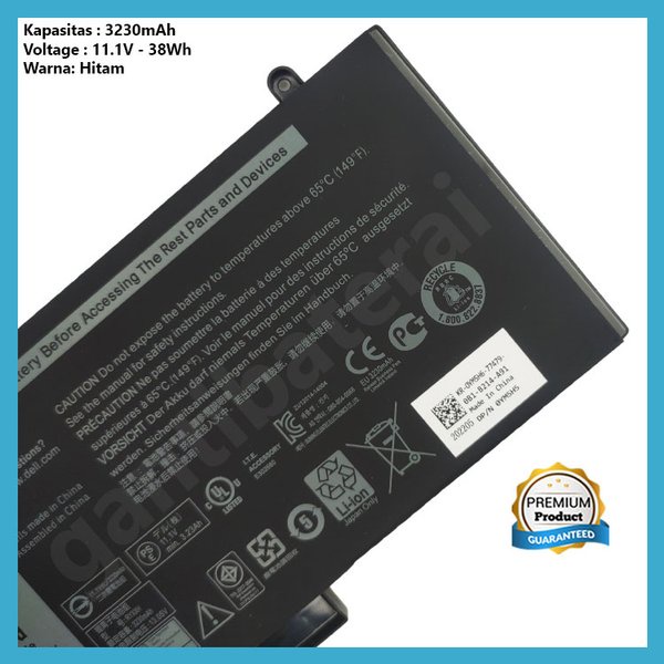 Baterai Ori Dell Latitude E5450 E5470 E5570 E5550 RYXXH