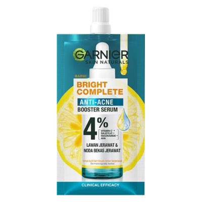 [Saset 7.5ml] Garnier Bright Complete Anti Acne Booster Serum Sachet