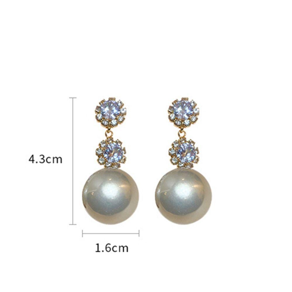 Mxbeauty Wanita Anting Mutiara Indah Halus Trendi Bunga Perhiasan Fashion Temperamen Berkilau Gaya Korea Menjuntai Earrings