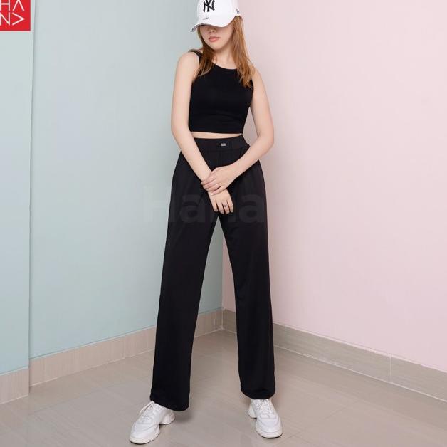 Julie Badge Loose Pants Celana Panjang - LP135 - Black, S