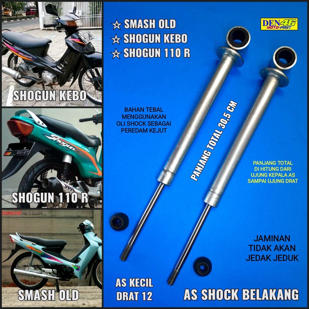 AS HIDROLIS SHOCK SHOK SKOK BELAKANG [ SEPASANG ] SUZUKI - SMASH SMESH OLD LAMA / SHOGUN 110 R / OLD
