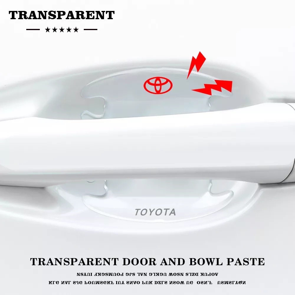 8PCS/set stiker Sticker logo pelindung anti lecet gores gagang handle pintu mobil Untuk Mitsubishi Suzuki Toyota Honda Suzuki