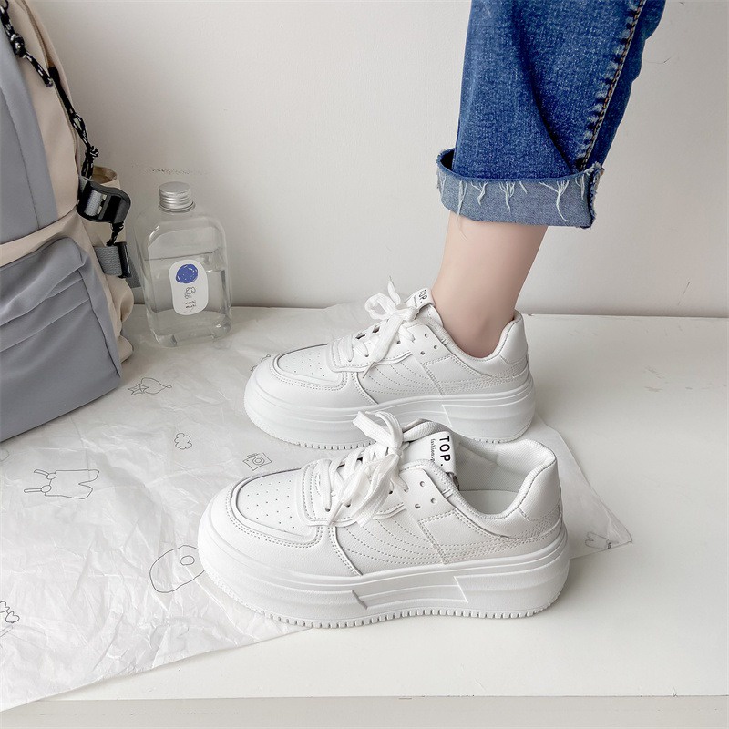 Sneaker Putih Perempuan Fashion Santai Sepatu Cewek Kasual Simpel Import Sneakers Casual Korean Look SP-218