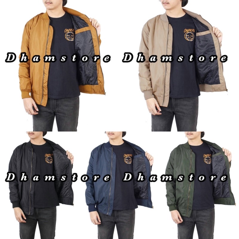 WOLV Jaket Bomber Polos Premium Jaket Parasut Jaket Outdoor Caramel