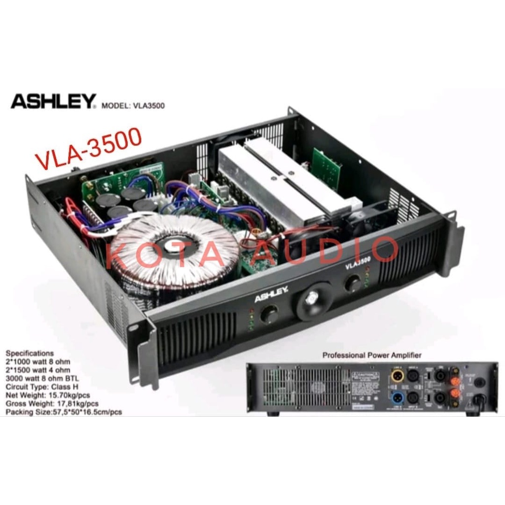 POWER AMPLIFIER ASHLEY VLA-3500 / ASHLEY VLA3500 CLASS H ORIGINAL