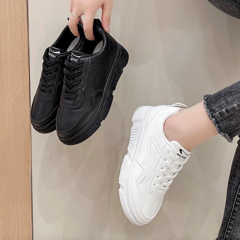 AVANCEID SIZE 36-41 1880 Sepatu Sneakers Wanita Sekolah Kerja Putih Hitam Import