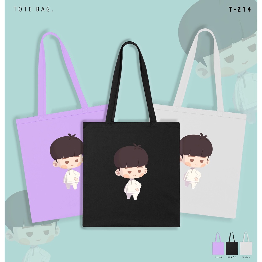 Totebag kanvas Bergambar B-T-S / Tas Les / Tas Wanita